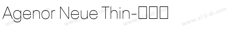 Agenor Neue Thin字体转换
